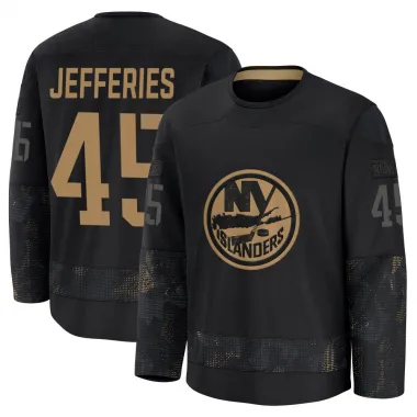 Black Men's Alex Jefferies Premium New York Islanders 2024 Military Appreciation Practice Jersey