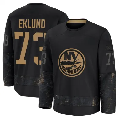 Black Men's Victor Eklund Premium New York Islanders 2024 Military Appreciation Practice Jersey
