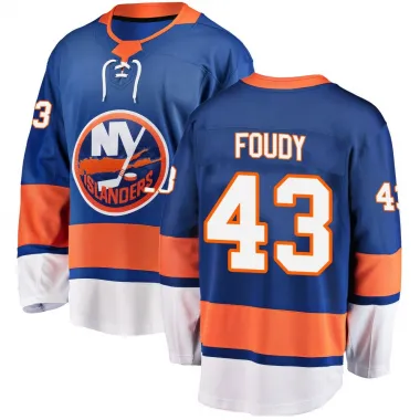 Blue Men's Liam Foudy Breakaway New York Islanders Home Jersey