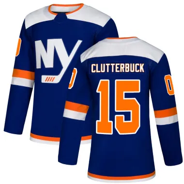 Blue Youth Cal Clutterbuck Authentic New York Islanders Alternate Jersey