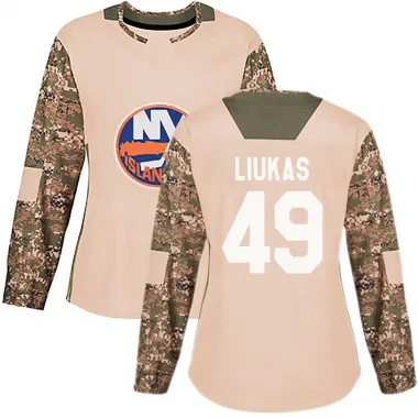 Camo Women's Eetu Liukas Authentic New York Islanders Veterans Day Practice Jersey