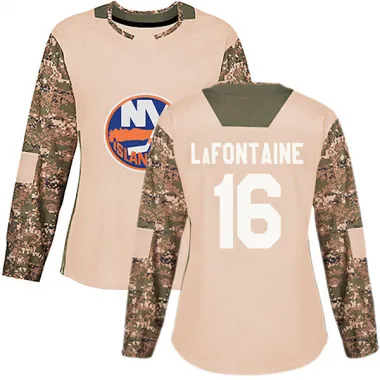 Camo Women's Pat LaFontaine Authentic New York Islanders Veterans Day Practice Jersey