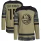 Camo Youth Cal Clutterbuck Authentic New York Islanders Military Appreciation Practice Jersey