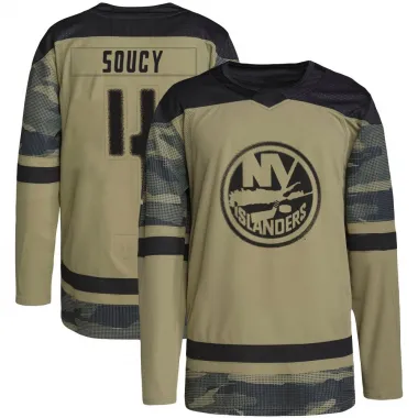 Camo Youth Carson Soucy Authentic New York Islanders Military Appreciation Practice Jersey