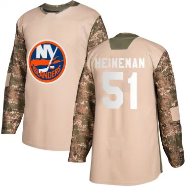 Camo Youth Emil Heineman Authentic New York Islanders Veterans Day Practice Jersey