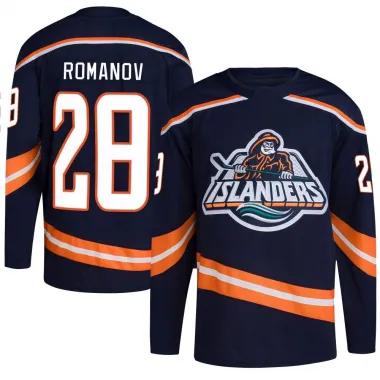 Navy Men's Alexander Romanov Authentic New York Islanders Reverse Retro 2.0 Jersey