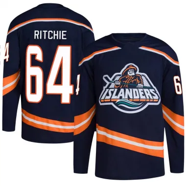 Navy Men's Calum Ritchie Authentic New York Islanders Reverse Retro 2.0 Jersey