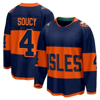 Navy Men's Carson Soucy Breakaway New York Islanders 2024 Stadium Series Jersey