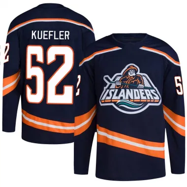 Navy Men's Daylan Kuefler Authentic New York Islanders Reverse Retro 2.0 Jersey