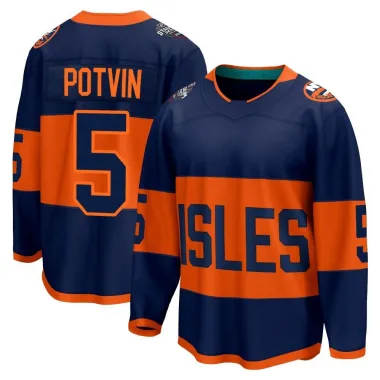 Navy Men's Denis Potvin Breakaway New York Islanders 2024 Stadium Series Jersey