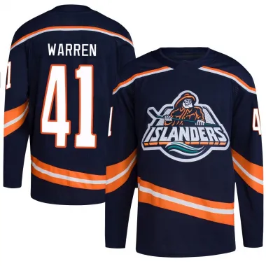 Navy Men's Marshall Warren Authentic New York Islanders Reverse Retro 2.0 Jersey