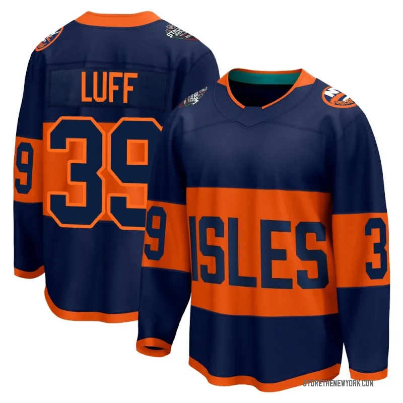 Navy Men's Matt Luff Breakaway New York Islanders 2024 Stadium Series Jersey