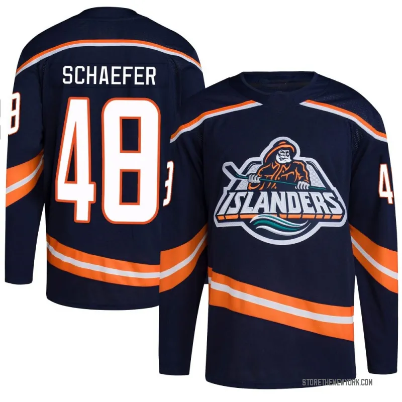 Navy Men's Matthew Schaefer Authentic New York Islanders Reverse Retro 2.0 Jersey