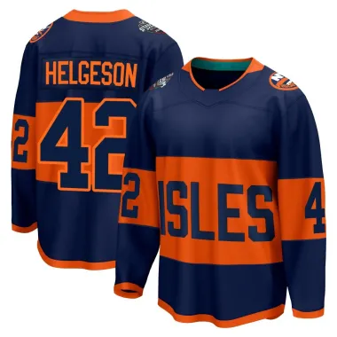 Navy Men's Seth Helgeson Breakaway New York Islanders 2024 Stadium Series Jersey