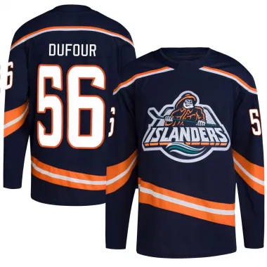 Navy Men's William Dufour Authentic New York Islanders Reverse Retro 2.0 Jersey