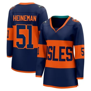Navy Women's Emil Heineman Breakaway New York Islanders 2024 Stadium Series Jersey