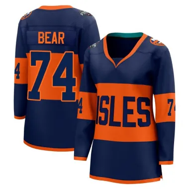 Navy Women's Ethan Bear Breakaway New York Islanders 2024 Stadium Series Jersey