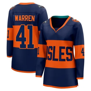 Navy Women's Marshall Warren Breakaway New York Islanders 2024 Stadium Series Jersey
