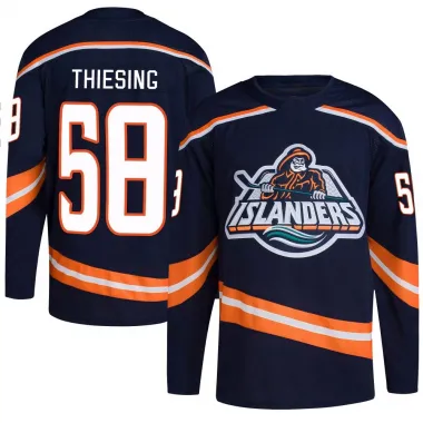 Navy Youth Camden Thiesing Authentic New York Islanders Reverse Retro 2.0 Jersey