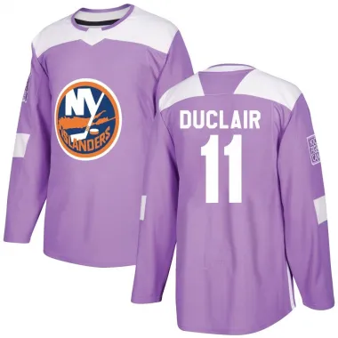 Purple Men's Anthony Duclair Authentic New York Islanders Fights Cancer Practice Jersey