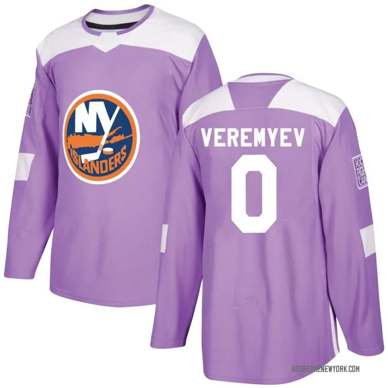 Purple Men's Gleb Veremyev Authentic New York Islanders Fights Cancer Practice Jersey