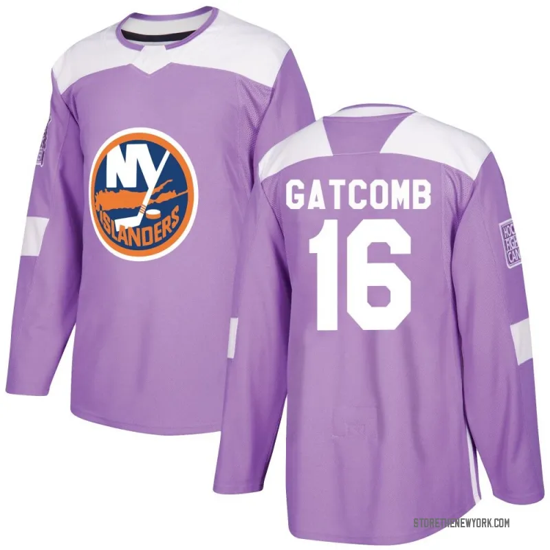 Purple Men's Marc Gatcomb Authentic New York Islanders Fights Cancer Practice Jersey