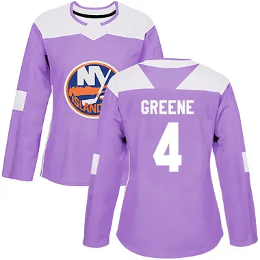 Purple Women's Andy Greene Authentic New York Islanders Fights Cancer Practice Jersey