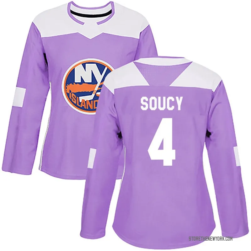 Purple Women's Carson Soucy Authentic New York Islanders Fights Cancer Practice Jersey
