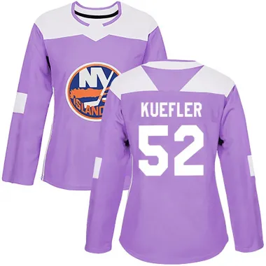 Purple Women's Daylan Kuefler Authentic New York Islanders Fights Cancer Practice Jersey