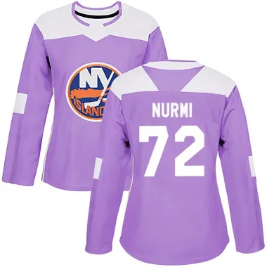 Purple Women's Jesse Nurmi Authentic New York Islanders Fights Cancer Practice Jersey