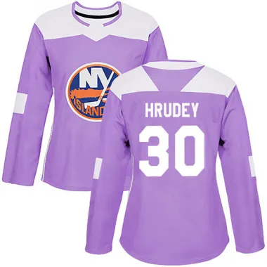 Purple Women's Kelly Hrudey Authentic New York Islanders Fights Cancer Practice Jersey