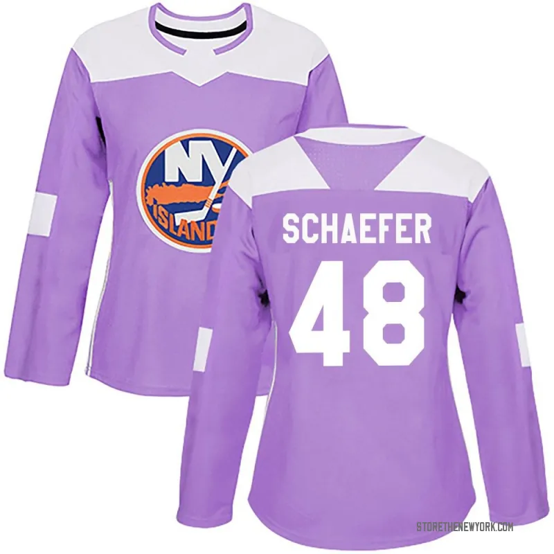 Purple Women's Matthew Schaefer Authentic New York Islanders Fights Cancer Practice Jersey