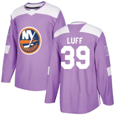Purple Youth Matt Luff Authentic New York Islanders Fights Cancer Practice Jersey