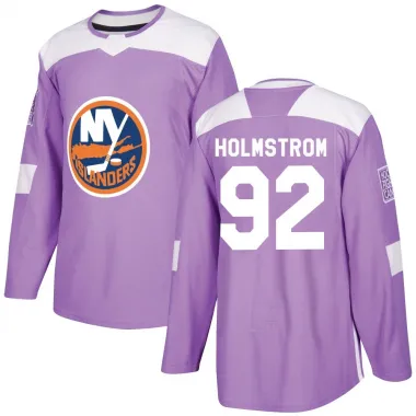 Purple Youth Simon Holmstrom Authentic New York Islanders Fights Cancer Practice Jersey