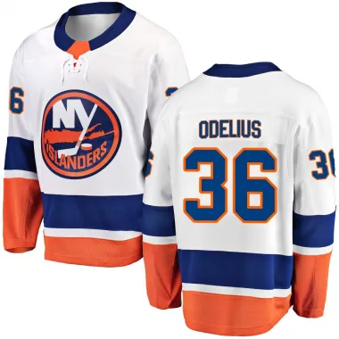 White Men's Calle Odelius Breakaway New York Islanders Away Jersey