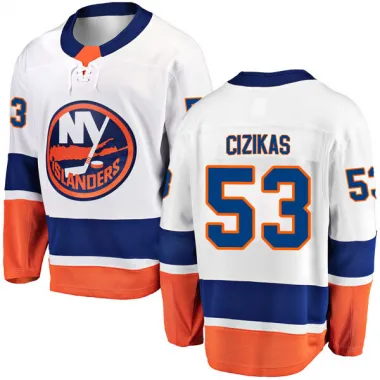 White Men's Casey Cizikas Breakaway New York Islanders Away Jersey