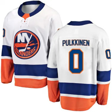 White Men's Jesse Pulkkinen Breakaway New York Islanders Away Jersey