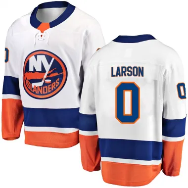 White Men's Joey Larson Breakaway New York Islanders Away Jersey