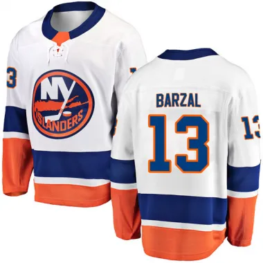 White Men's Mathew Barzal Breakaway New York Islanders Away Jersey