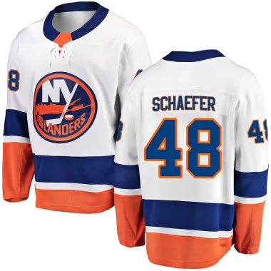 White Men's Matthew Schaefer Breakaway New York Islanders Away Jersey