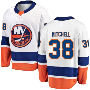 White Men's Travis Mitchell Breakaway New York Islanders Away Jersey