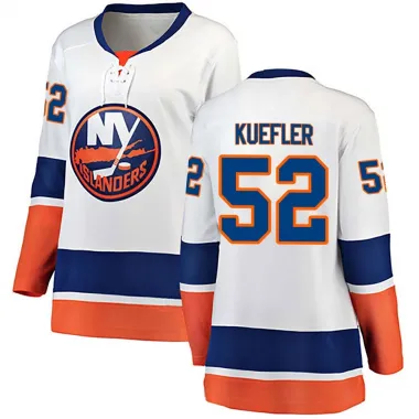 White Women's Daylan Kuefler Breakaway New York Islanders Away Jersey