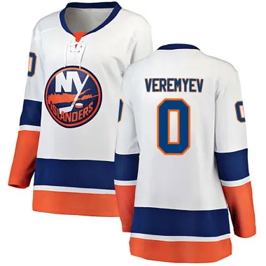 White Women's Gleb Veremyev Breakaway New York Islanders Away Jersey