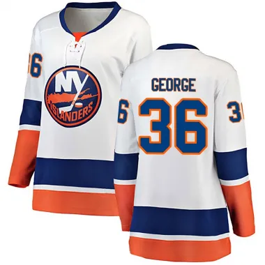White Women's Isaiah George Breakaway New York Islanders Away Jersey