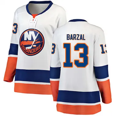 White Women's Mathew Barzal Breakaway New York Islanders Away Jersey