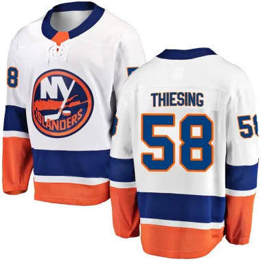 White Youth Camden Thiesing Breakaway New York Islanders Away Jersey