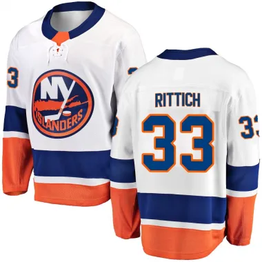 White Youth David Rittich Breakaway New York Islanders Away Jersey
