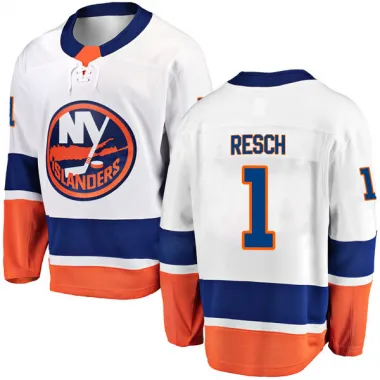 White Youth Glenn Resch Breakaway New York Islanders Away Jersey