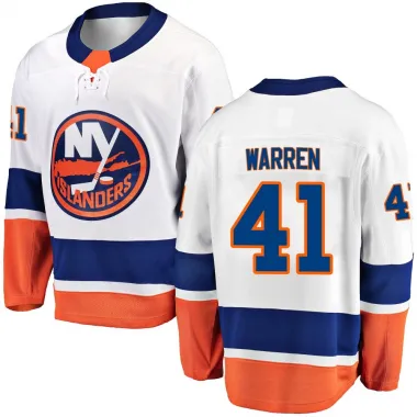 White Youth Marshall Warren Breakaway New York Islanders Away Jersey