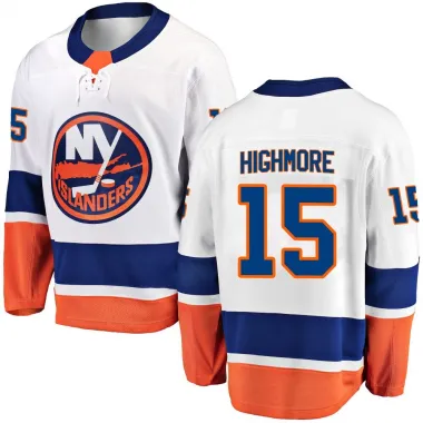 White Youth Matthew Highmore Breakaway New York Islanders Away Jersey